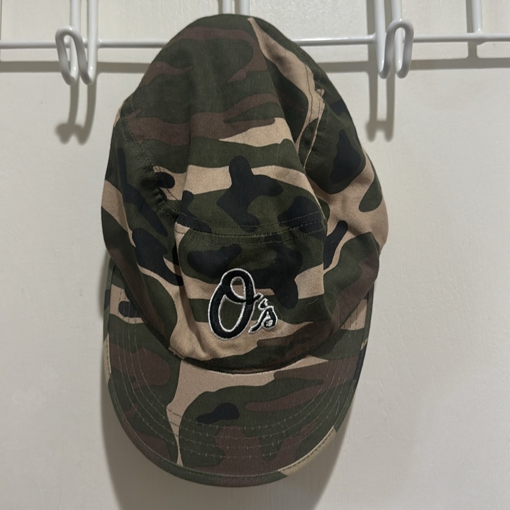 BALTIMORE ORIOLES O’s Army Baseball Cap Camo NWOT Velcro Back $20